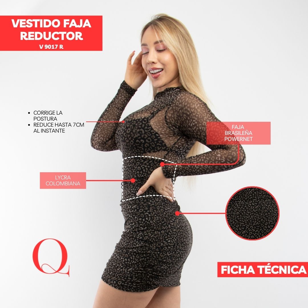 VESTIDO FAJA REDUCTOR V9017R