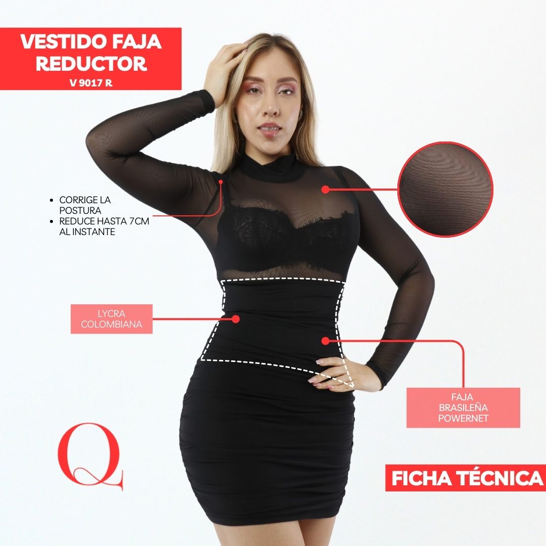 VESTIDO FAJA REDUCTOR V9017R