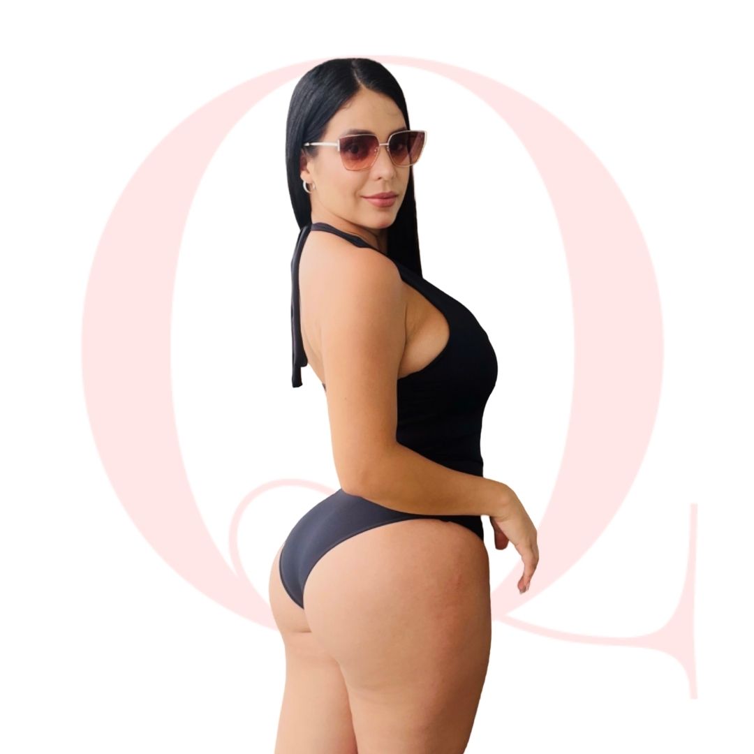 TRAJE DE BAÑO CON FAJA RBTC9090 NEGRO