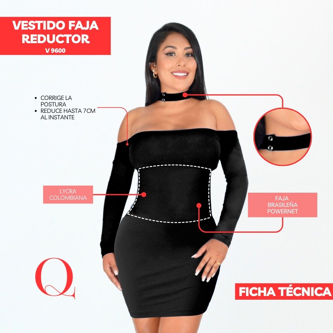 VESTIDO FAJA REDUCTOR V9600