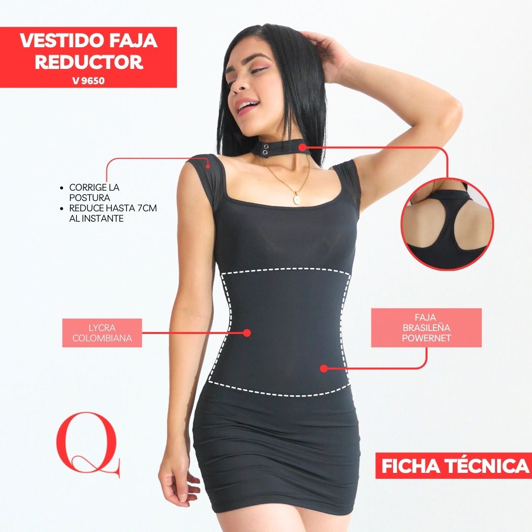 VESTIDO FAJA REDUCTOR V9650