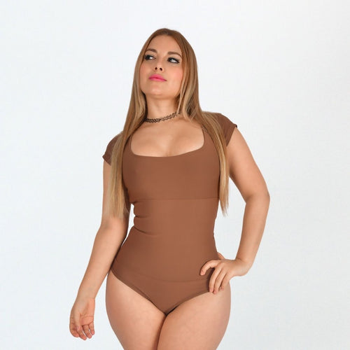 BODY FAJA REDUCTOR 8010B ALGODÓN CAFÉ