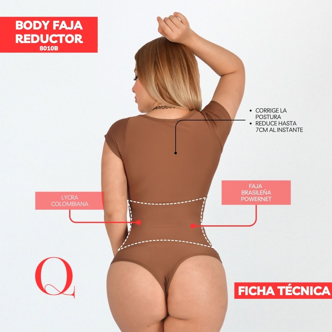 BODY FAJA REDUCTOR 8010B ALGODÓN CAFÉ