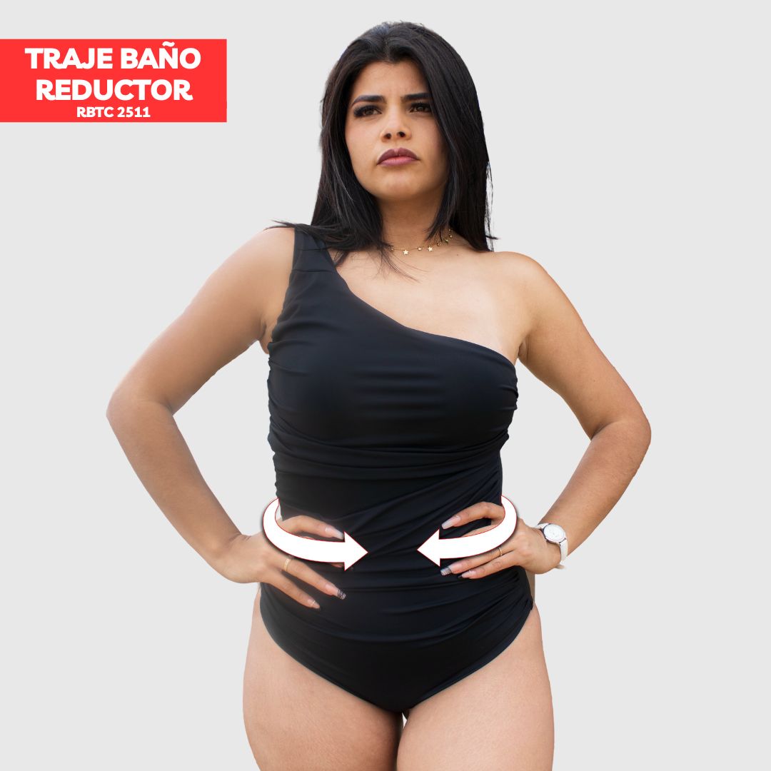 TRAJE DE BAÑO CON FAJA RBTC2511 NEGRO