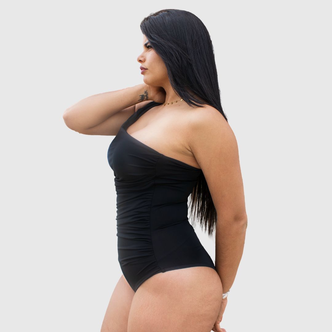 TRAJE DE BAÑO CON FAJA RBTC2511 NEGRO