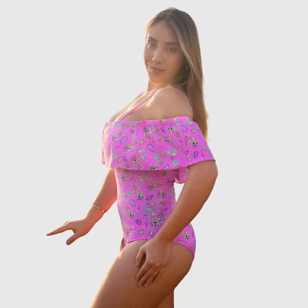 TRAJE DE BAÑO CON FAJA RBT4500 PINK