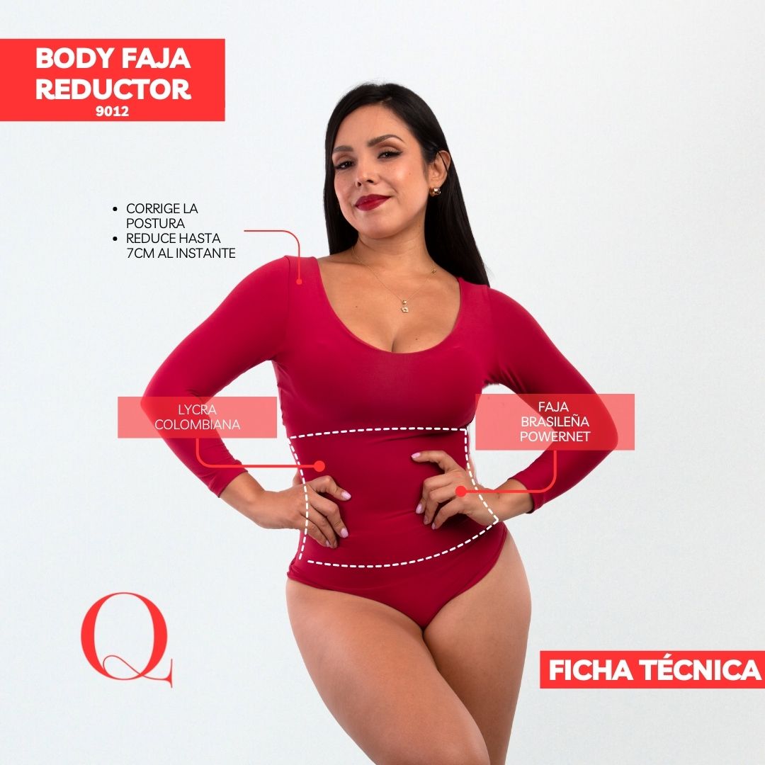 BODY FAJA REDUCTOR 9012 ALGODÓN TINTO