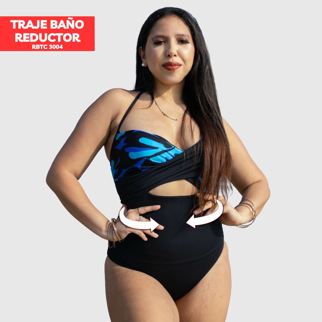 TRAJE DE BAÑO CON FAJA RBTC3004 DUMBLUENEGRO