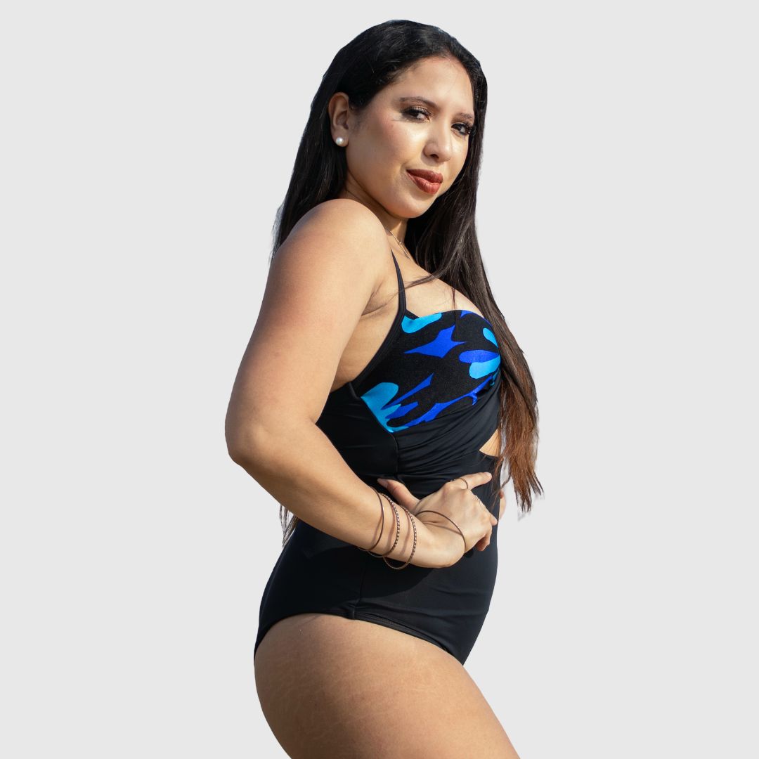 TRAJE DE BAÑO CON FAJA RBTC3004 DUMBLUENEGRO
