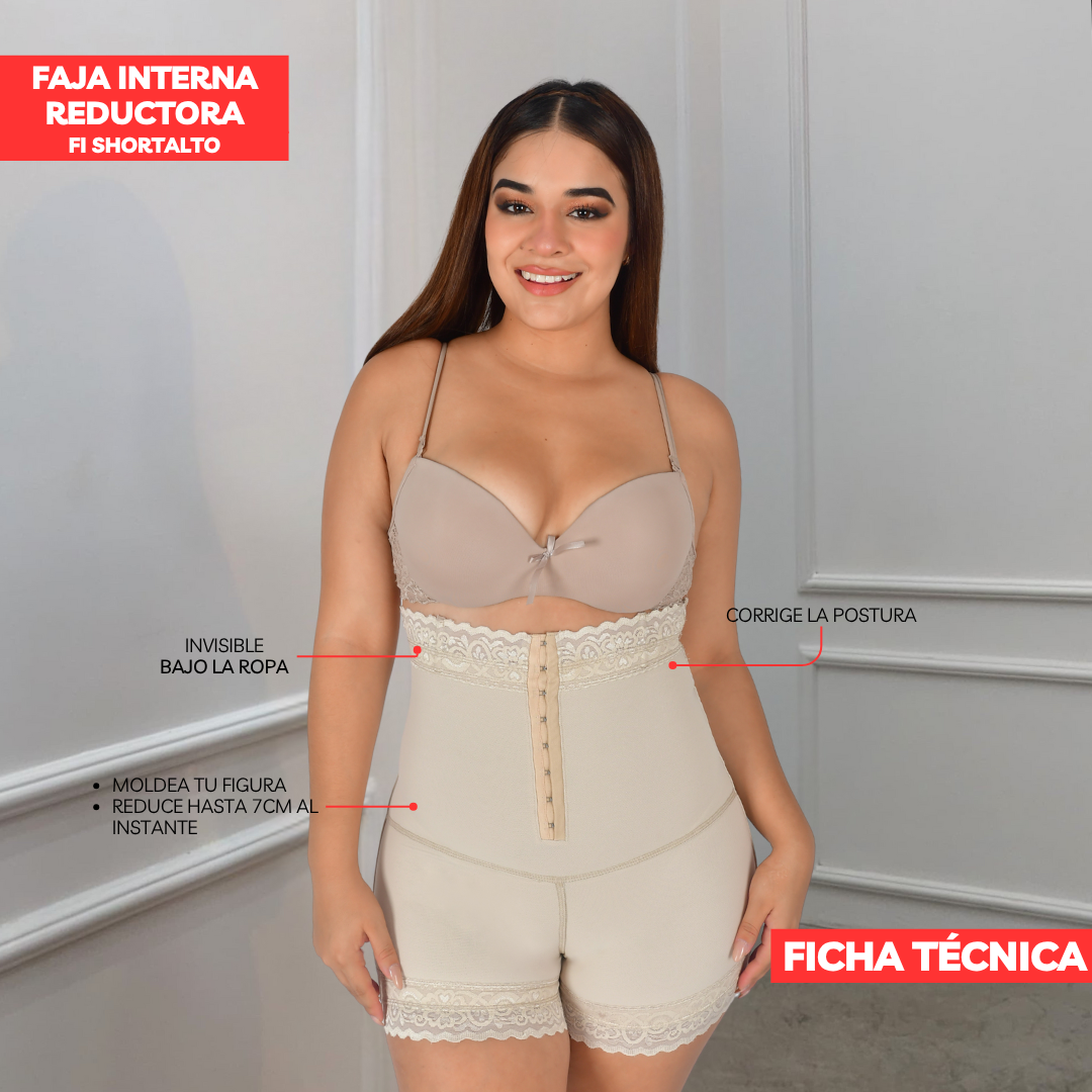 SHORT REDUCTOR DE CINTURA Y ULTRA LEVANTACOLA (FI-SHORT ALTO) (ENTREGA INMEDIATA)