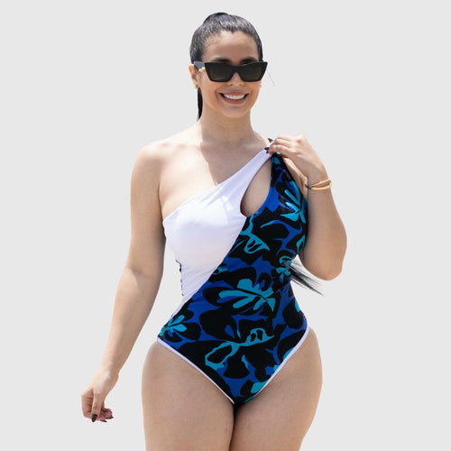 TRAJE DE BAÑO CON FAJA REDUCTOR RBTC2004 BLANCODUNBLUE