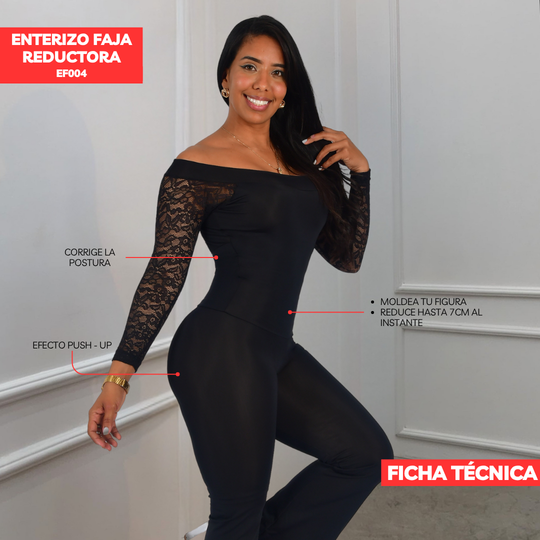 ENTERIZO CON FAJA REDUCTORA EF004 (STOCK FABRICA)