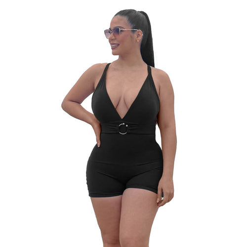 TRAJE DE BAÑO CON FAJA RBTC3006SHT NEGRO