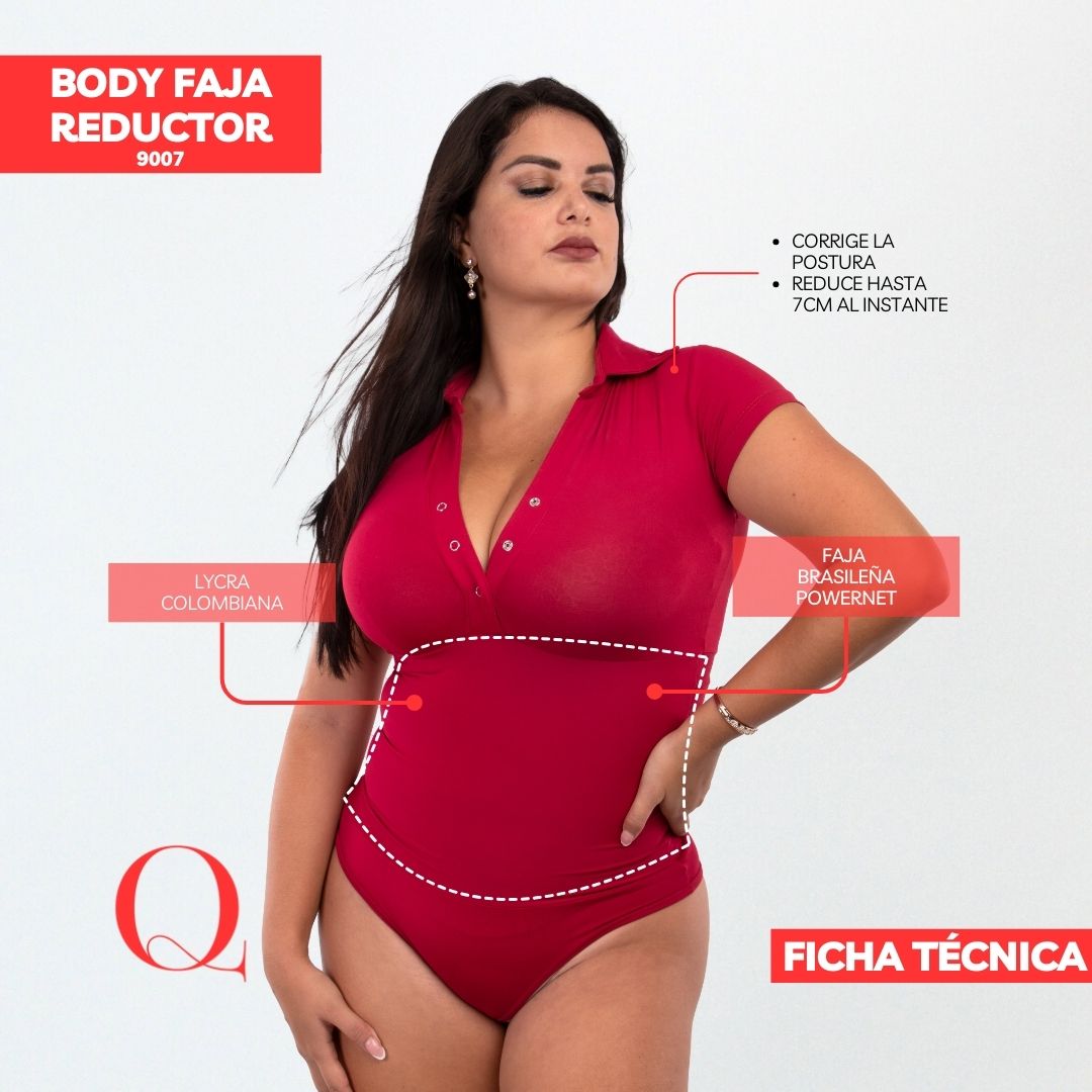 BODY FAJA REDUCTOR 9007 ALGODÓN TINTO