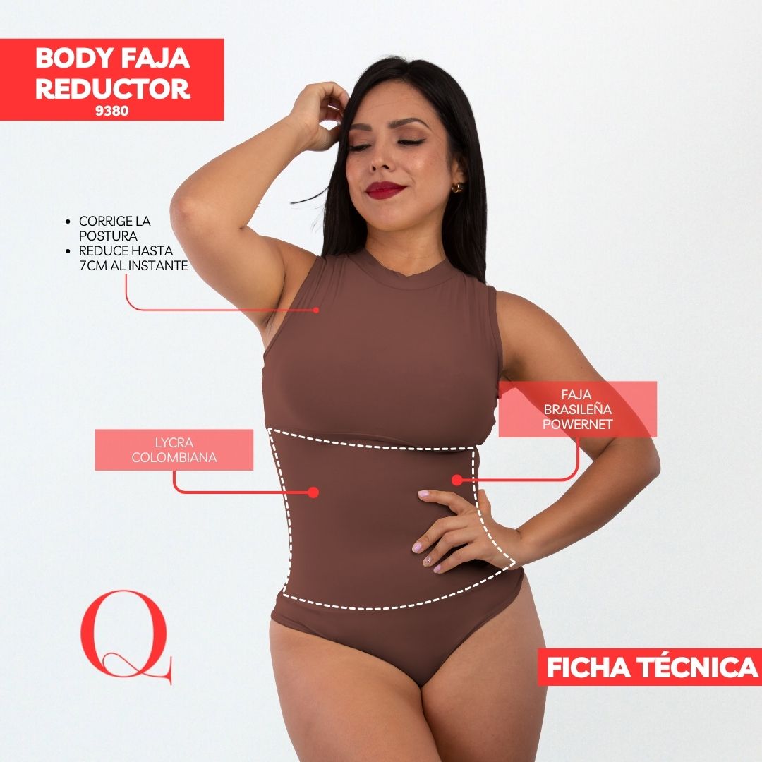 BODY FAJA REDUCTOR 9380 ALGODÓN CAFÈ