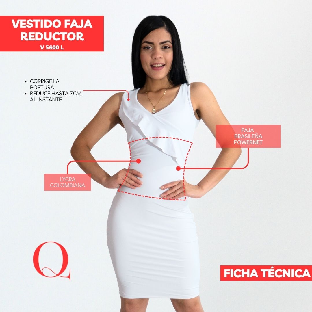 VESTIDO FAJA REDUCTOR V5600L