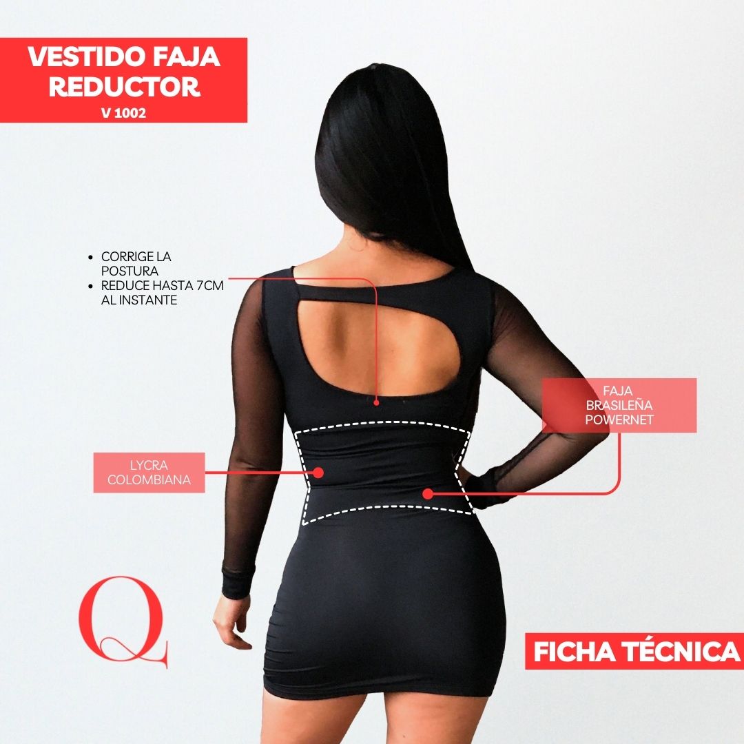 VESTIDO FAJA REDUCTOR V1002