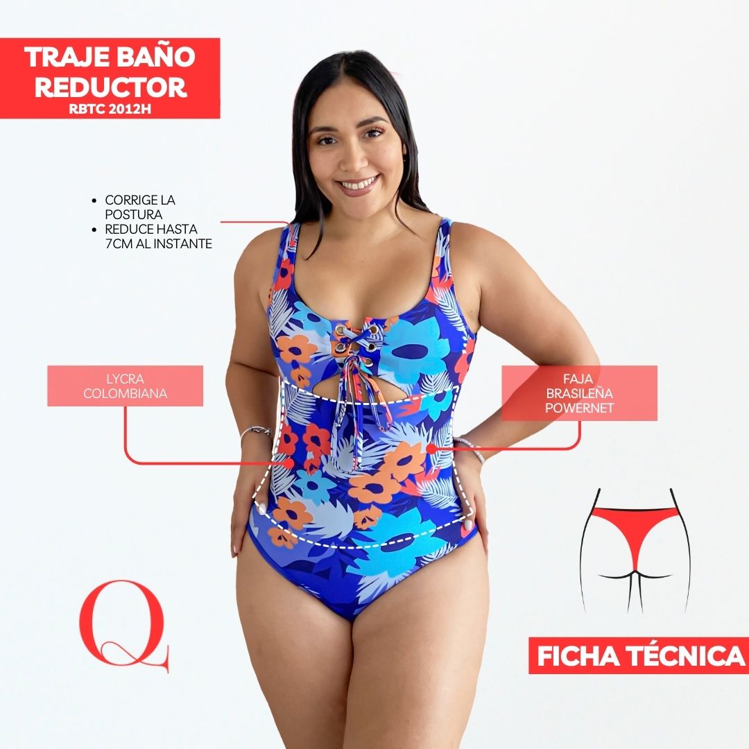 TRAJE DE BAÑO CON FAJA RBTC2012H FLORIS