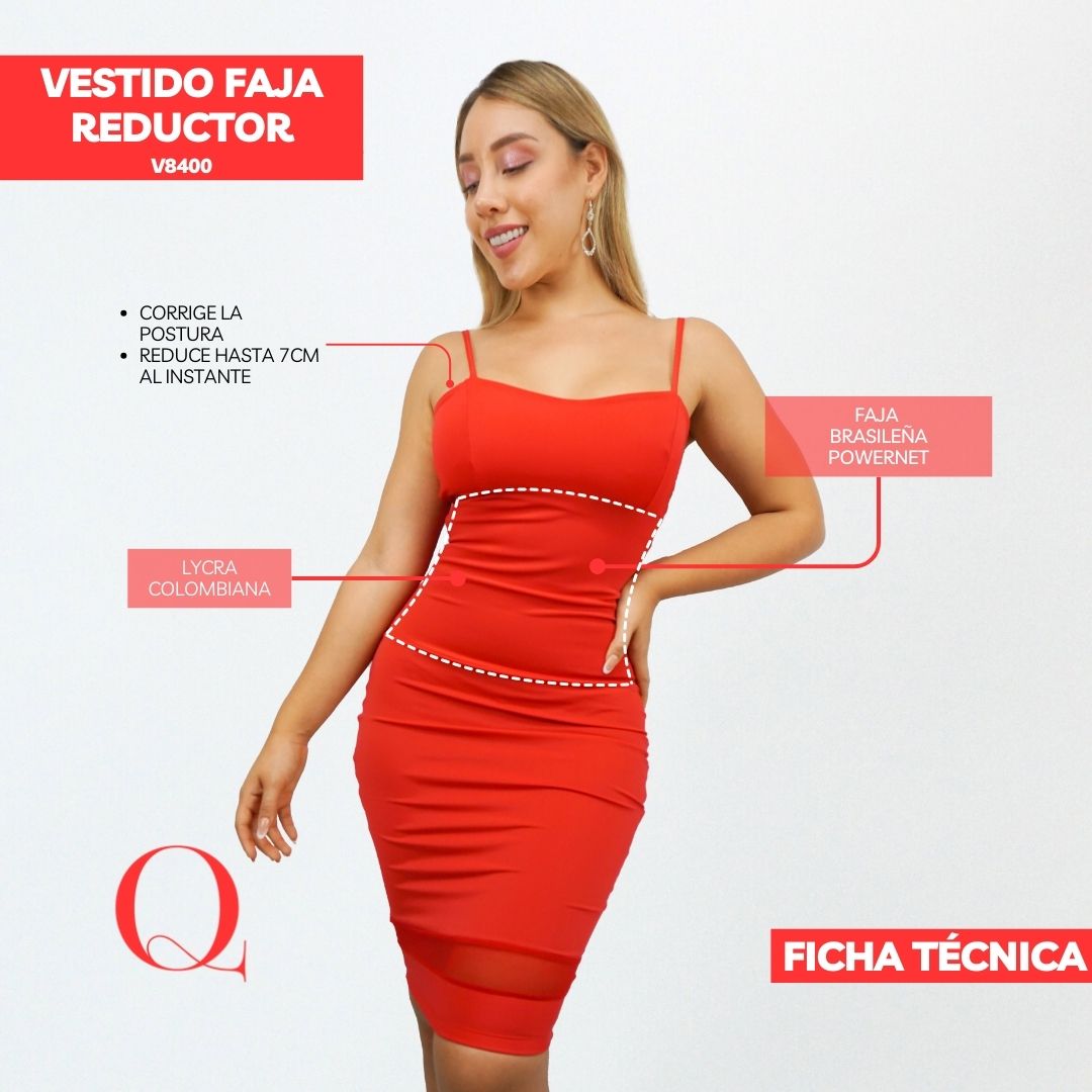 VESTIDO FAJA REDUCTOR V8400