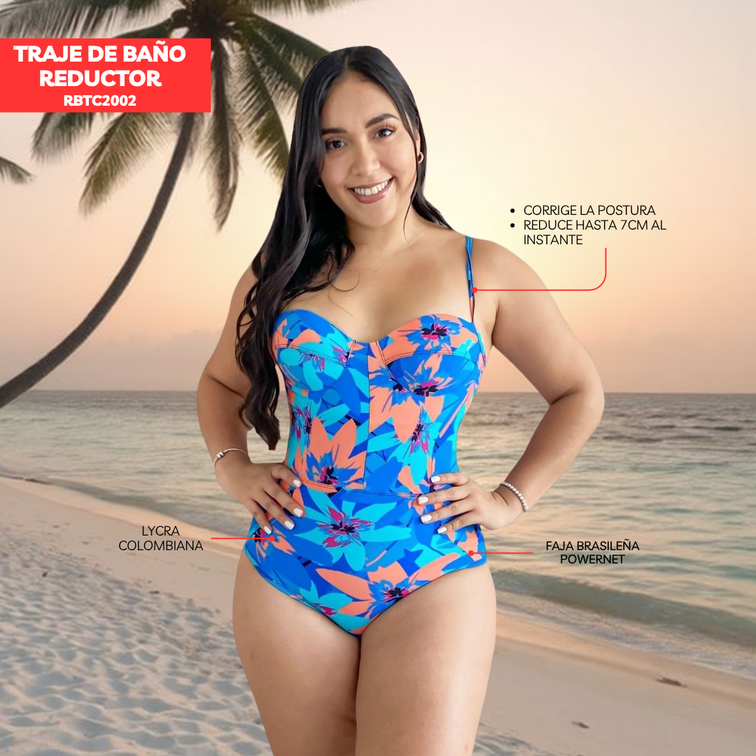 TRAJE DE BAÑO CON FAJA RBTC2002 GRAFIC (STOCK FABRICA)