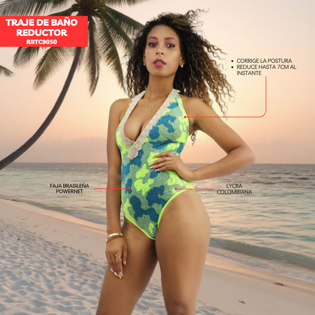TRAJE DE BAÑO CON FAJA RBTC9050 CAMUNEON (STOCK FABRICA)