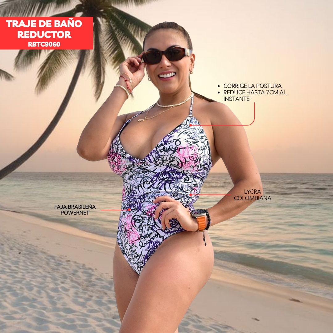 TRAJE DE BAÑO CON FAJA RBTC9060 NICOLLE (STOCK FABRICA)