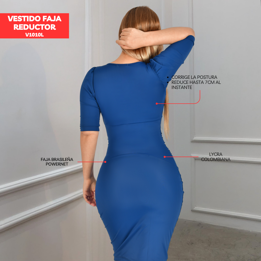 VESTIDO FAJA REDUCTOR V1010L (ENTREGA INMEDIATA)