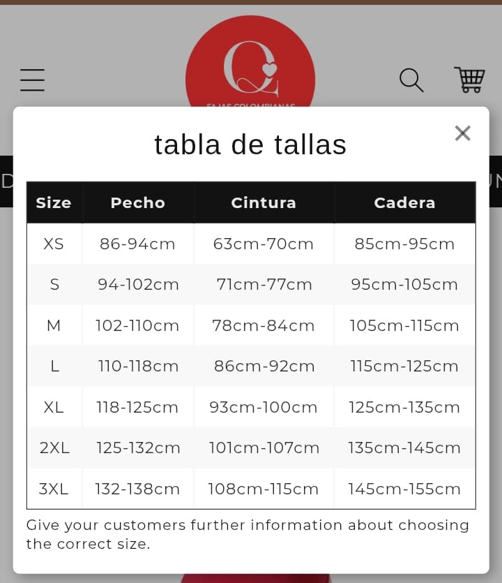 COMO ESCOGER TU TALLA