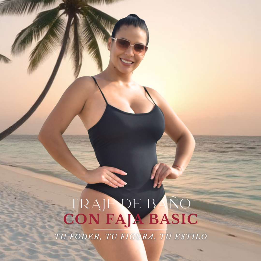 TRAJE DE BAÑO CON FAJA COLOMBIANO BASIC