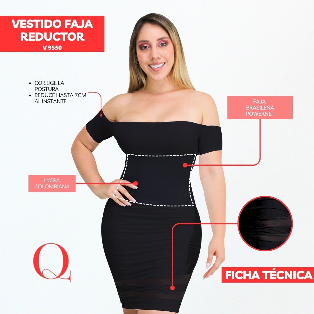 VESTIDO FAJA REDUCTOR V9550
