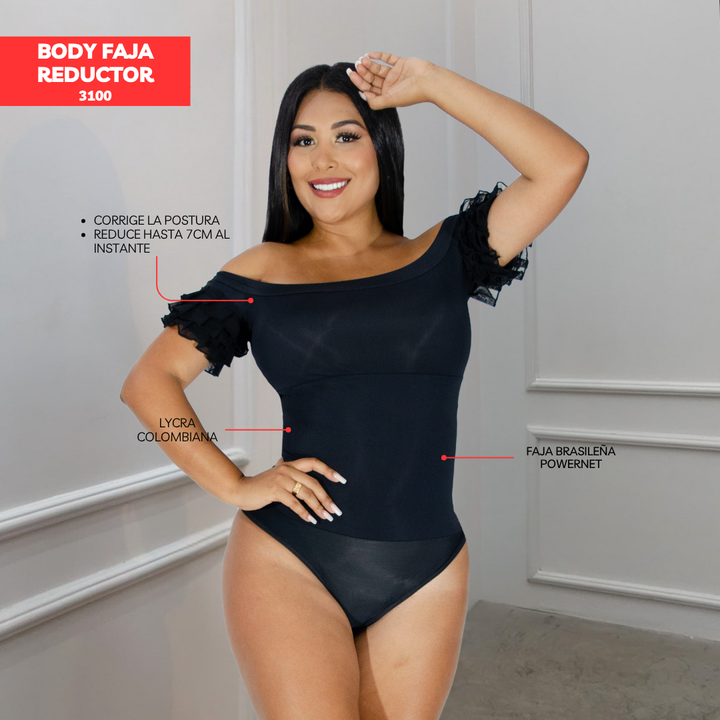 BODY FAJA REDUCTOR - MANGA CORTA 3100 (ENTREGA INMEDIATA)