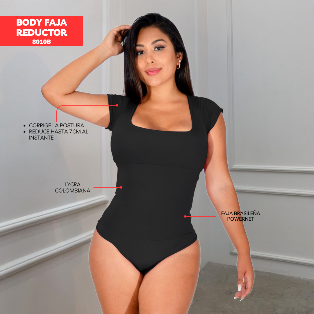 BODY FAJA REDUCTOR - MANGA CORTA 8010B (STOCK FABRICA)