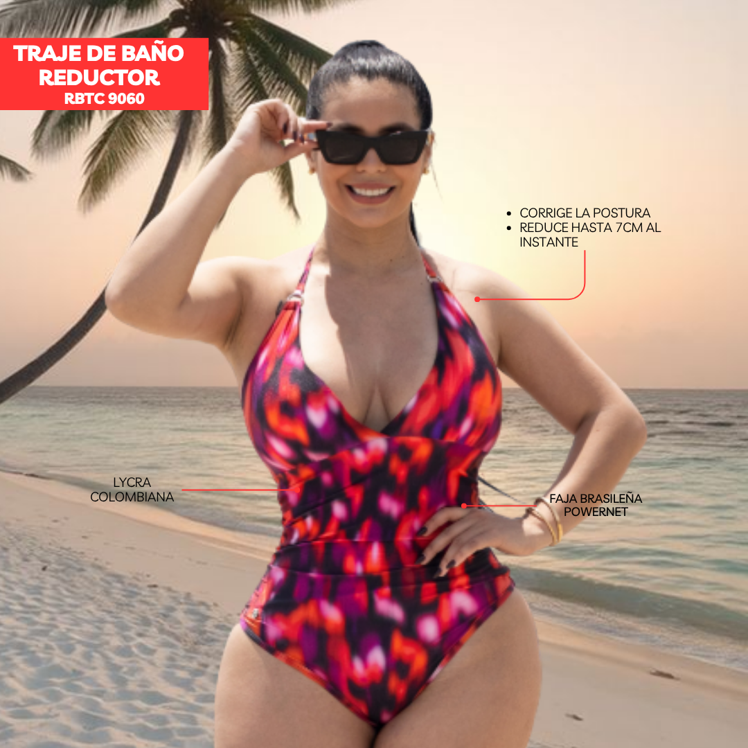 TRAJE DE BAÑO CON FAJA - COLECCION MODA REDUCTOR RBTC9060 SUNRED