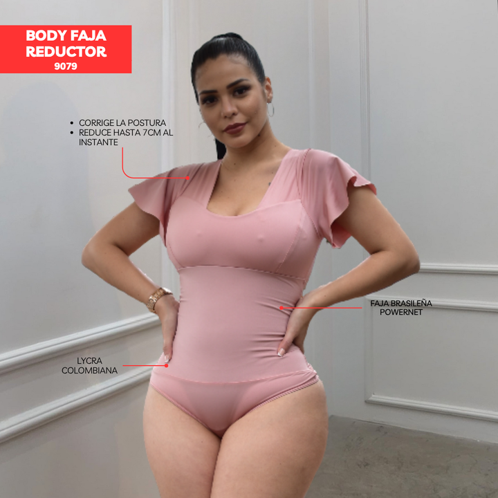 BODY FAJA REDUCTOR - MANGA CORTA 9079 (ENTREGA INMEDIATA)
