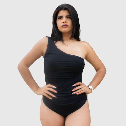 TRAJE DE BAÑO CON FAJA RBTC2511 NEGRO