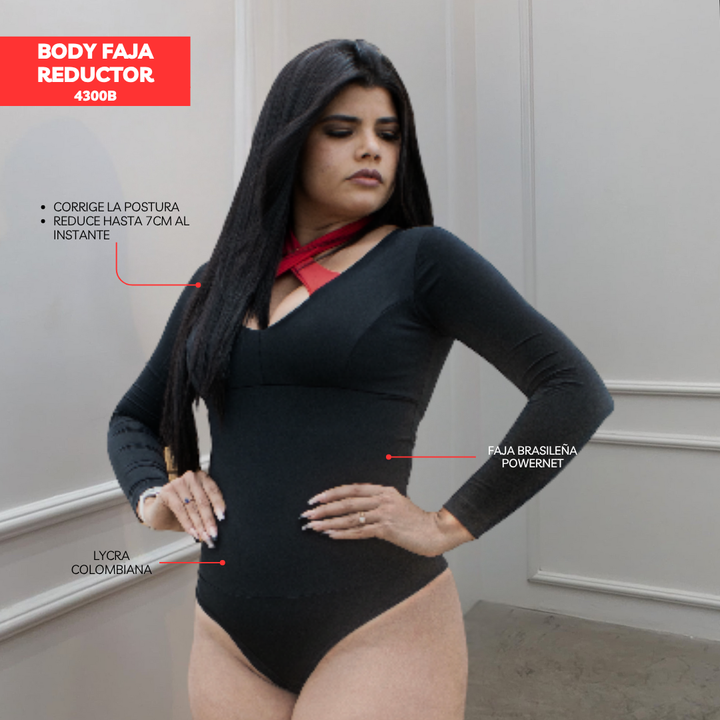 BODY FAJA REDUCTOR - MANGA LARGA 4300B (ENTREGA INMEDIATA)