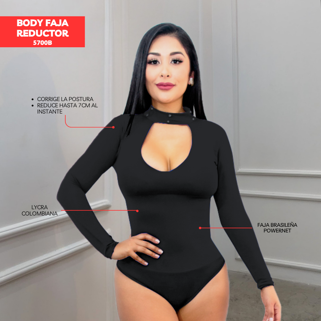 BODY FAJA REDUCTOR - MANGA LARGA 5700B (ENTREGA INMEDIATA)