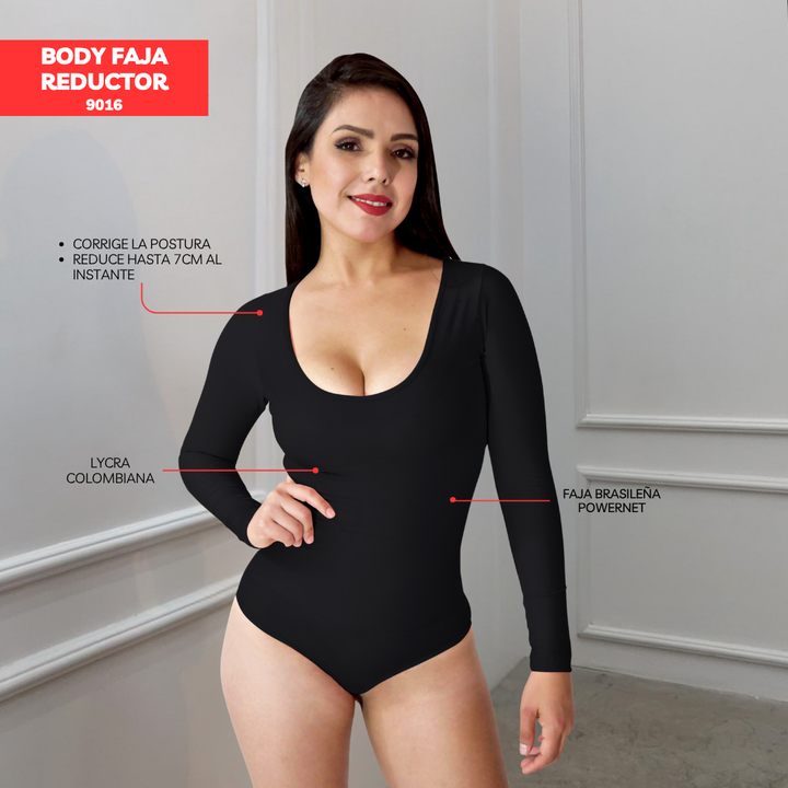 BODY FAJA REDUCTOR - MANGA LARGA  9016 (ENTREGA INMEDIATA)