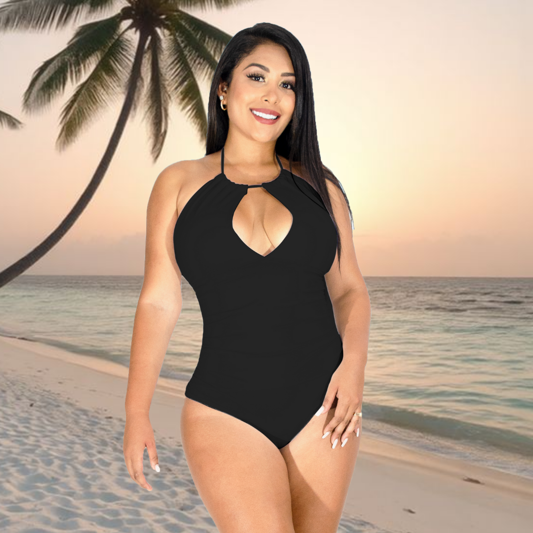 TRAJE DE BAÑO CON FAJA BASIC RBTC4850 NEGRO (STOCK FÁBRICA)