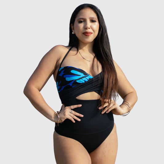 TRAJE DE BAÑO CON FAJA RBTC3004 DUMBLUENEGRO
