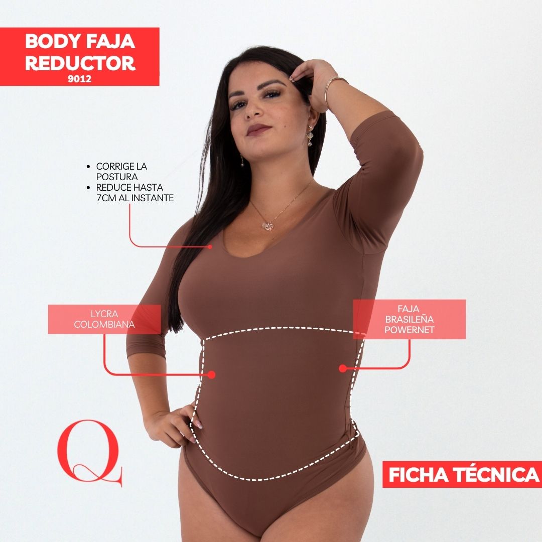 BODY FAJA REDUCTOR 9012 ALGODÓN CAFÈ (ENTREGA INMEDIATA)