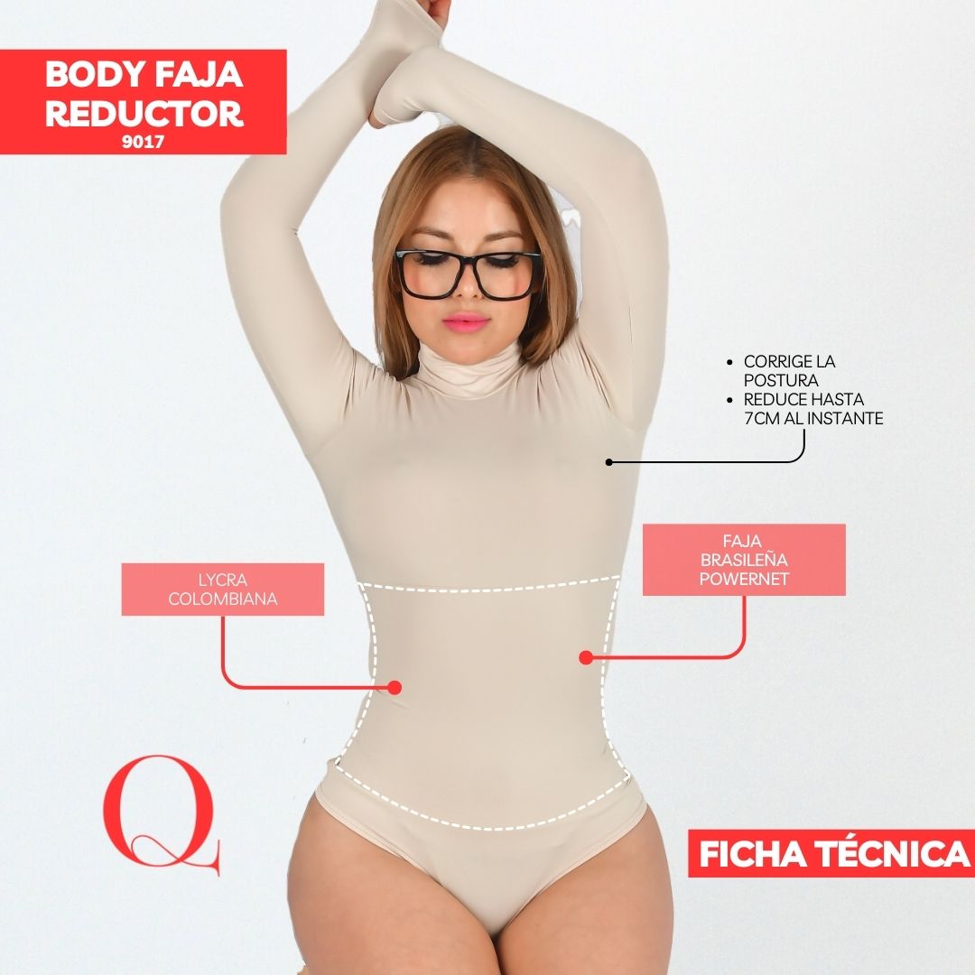 BODY FAJA REDUCTOR 9017 ALGODÓN PERLA (ENTREGA INMEDIATA)