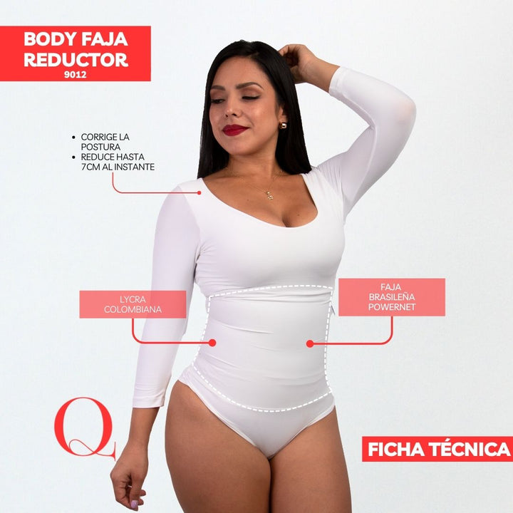BODY FAJA REDUCTOR 9012 OFF WHITE (ENTREGA INMEDIATA)