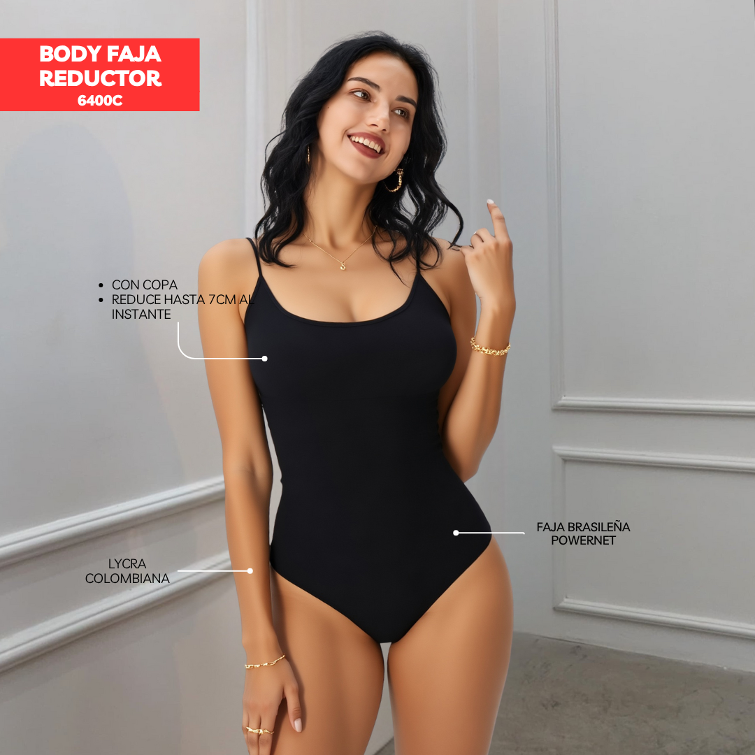 BODY FAJA REDUCTOR COLOMBIANO - MODA COPA 6400C (STOCK FÁBRICA)