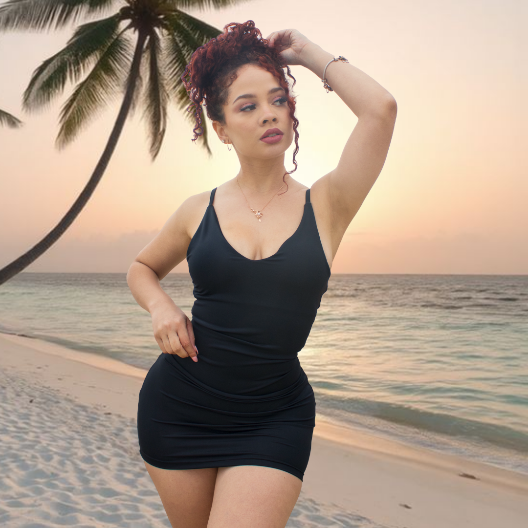 TRAJE DE BAÑO CON FAJA EXCLUSIVE RBTC4601V NEGRO (STOCK FABRICA)