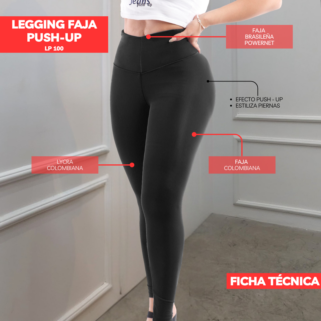 LEGGINS CON FAJA REDUCTOR LP100 (ENTREGA INMEDIATA)