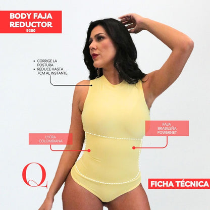 BODY FAJA REDUCTOR 9380 ALGODÓN AMARILLOBB
