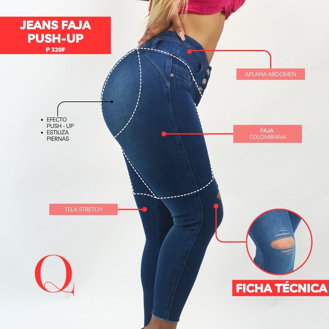 JEANS CON FAJA LEVANTA GLÚTEOS 320F (ENTREGA INMEDIATA)