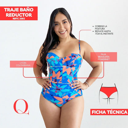 TRAJE DE BAÑO CON FAJA RBTC2002 GRAFIC