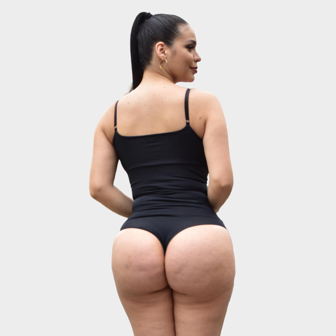 TRAJE DE BAÑO CON FAJA RBTC2007 NEGRO
